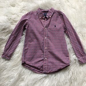 Ralph Lauren Plaid Button Up, Size 7